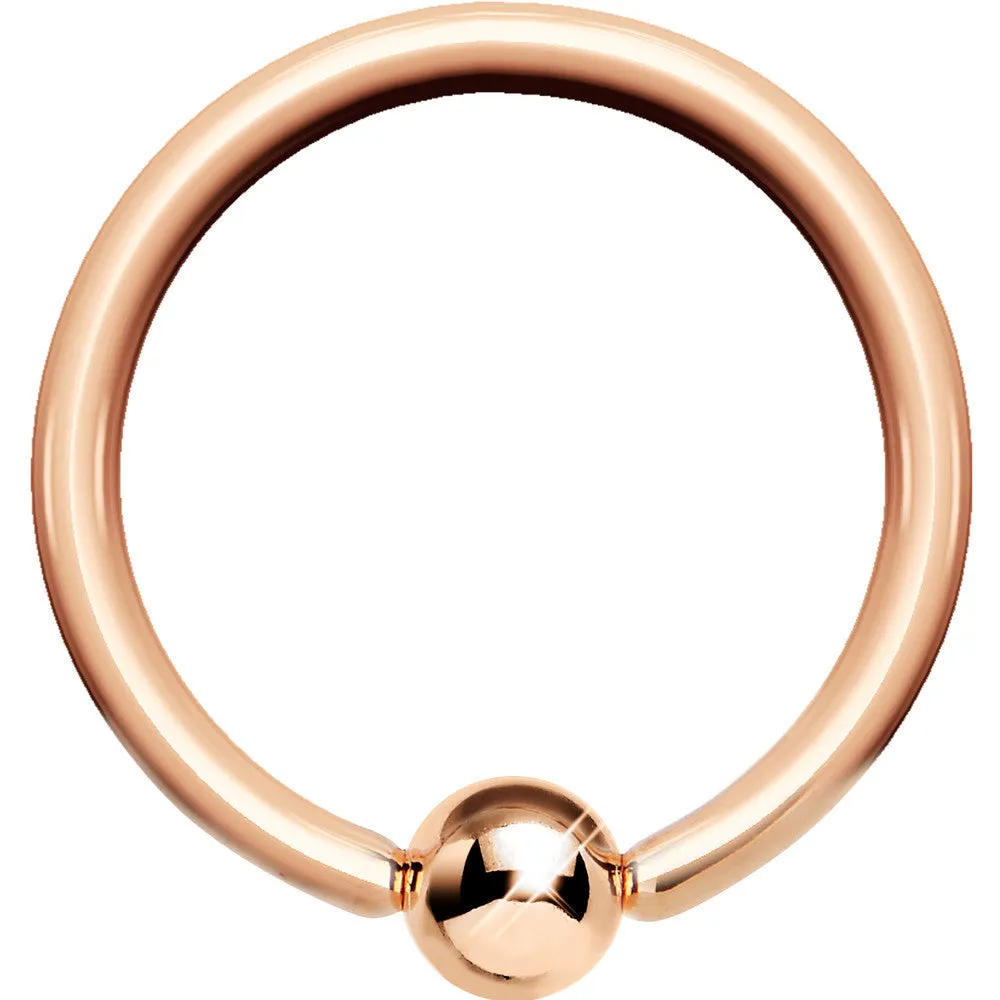 14 Gauge Rose Gold BCR Captive Ring 1/2 4mm Ball
