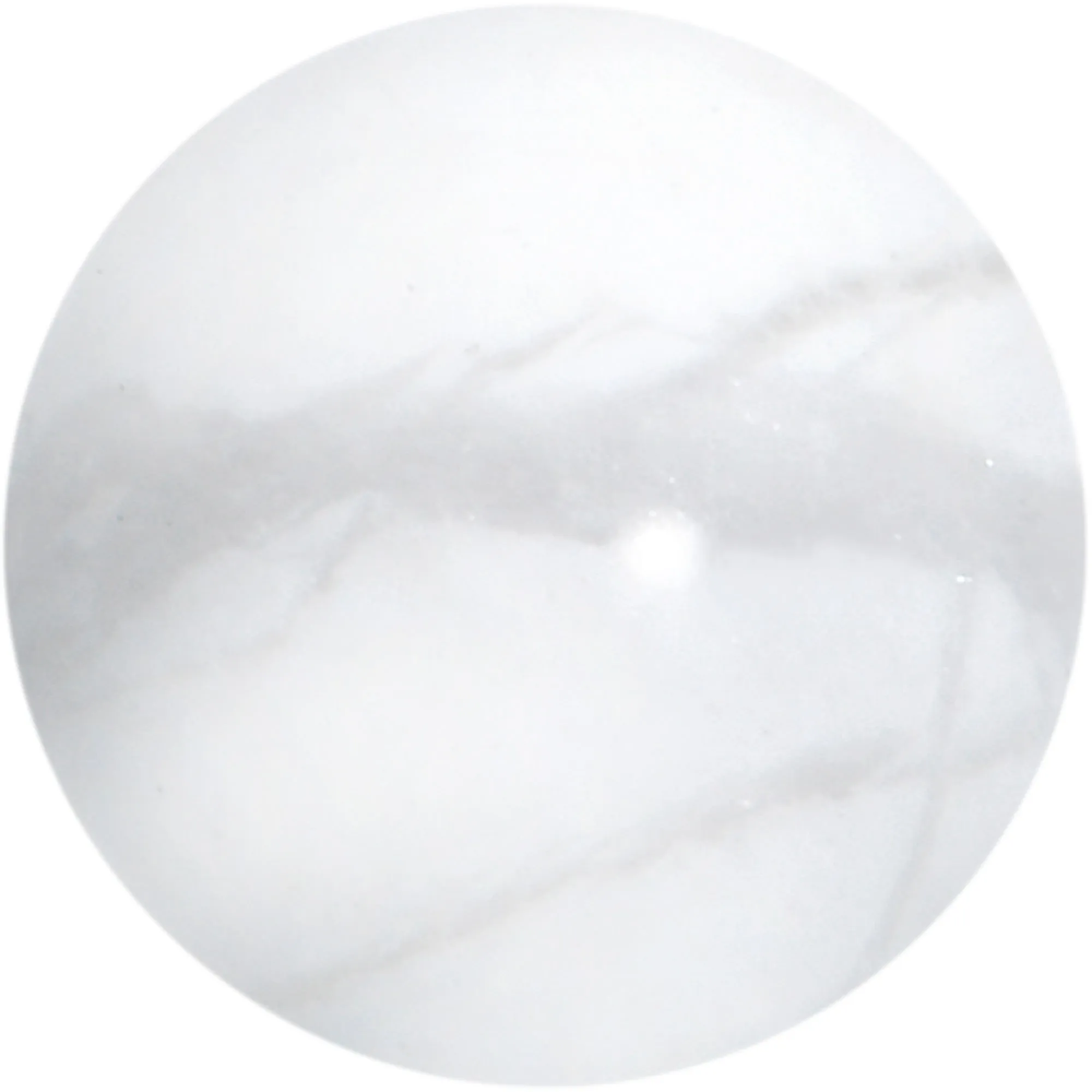 16 Gauge 1/4 Elegant White Howlite Internally Threaded Labret Tragus