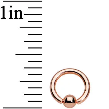 16 Gauge 1/4 Rose Gold Plated BCR Captive Ring