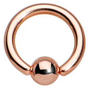 16 Gauge 5/16 Rose Gold Plated BCR Captive Ring
