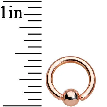 16 Gauge 5/16 Rose Gold Plated BCR Captive Ring