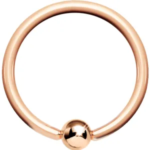 16 Gauge Rose Gold BCR Captive Ring 7/16 3mm Ball