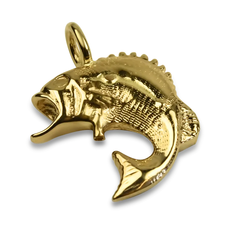 1870 Collection 14k Yellow Gold Fish Charm / Pendant