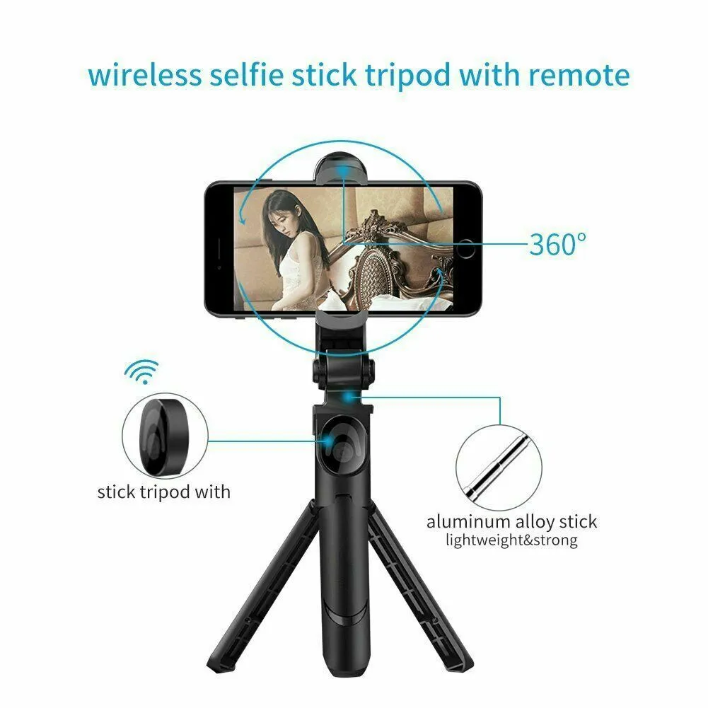 4 in 1 Wireless Bluetooth Selfie Stick Universal for IOS & Android white
