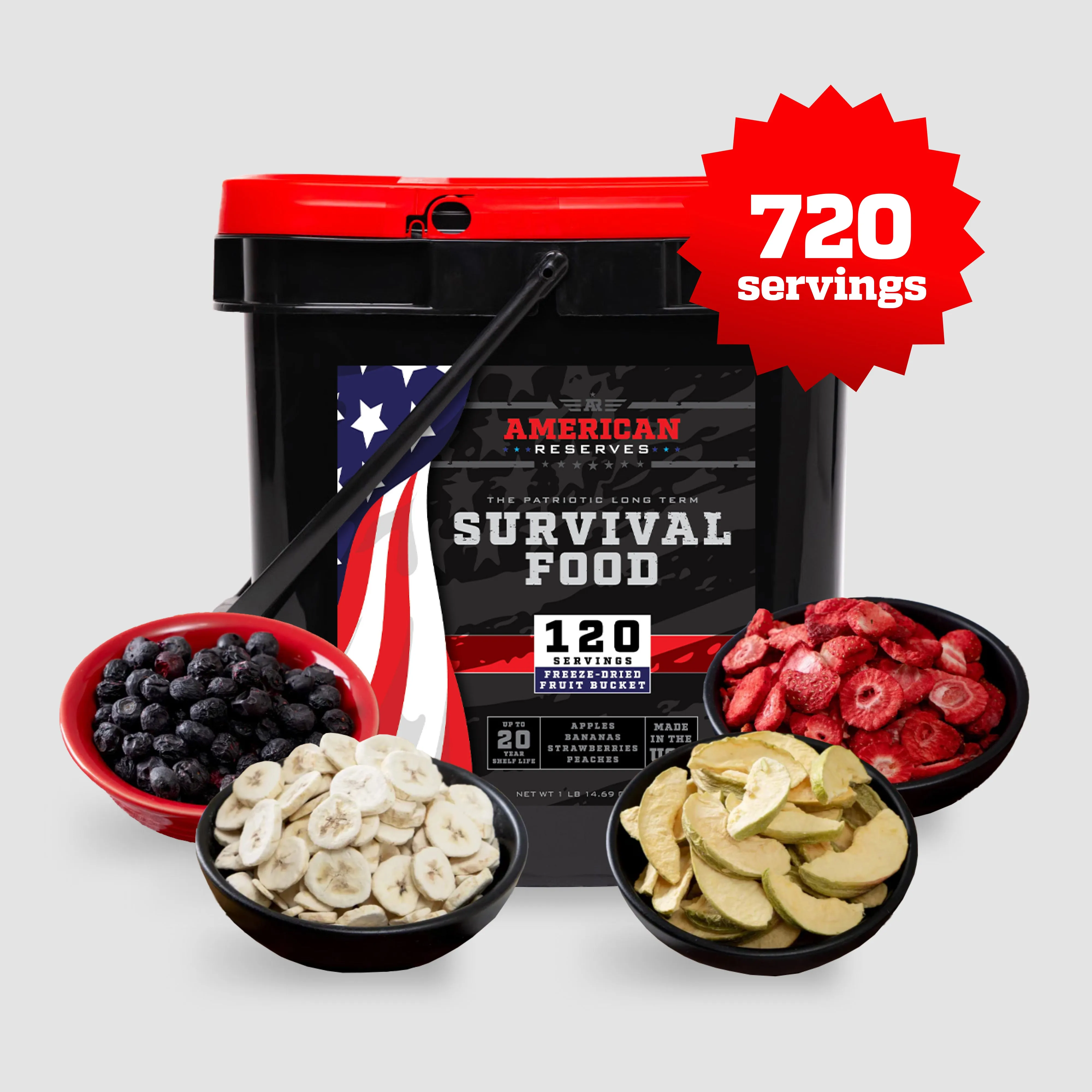 720 Servings Freeze-Dried Fruit Bundle