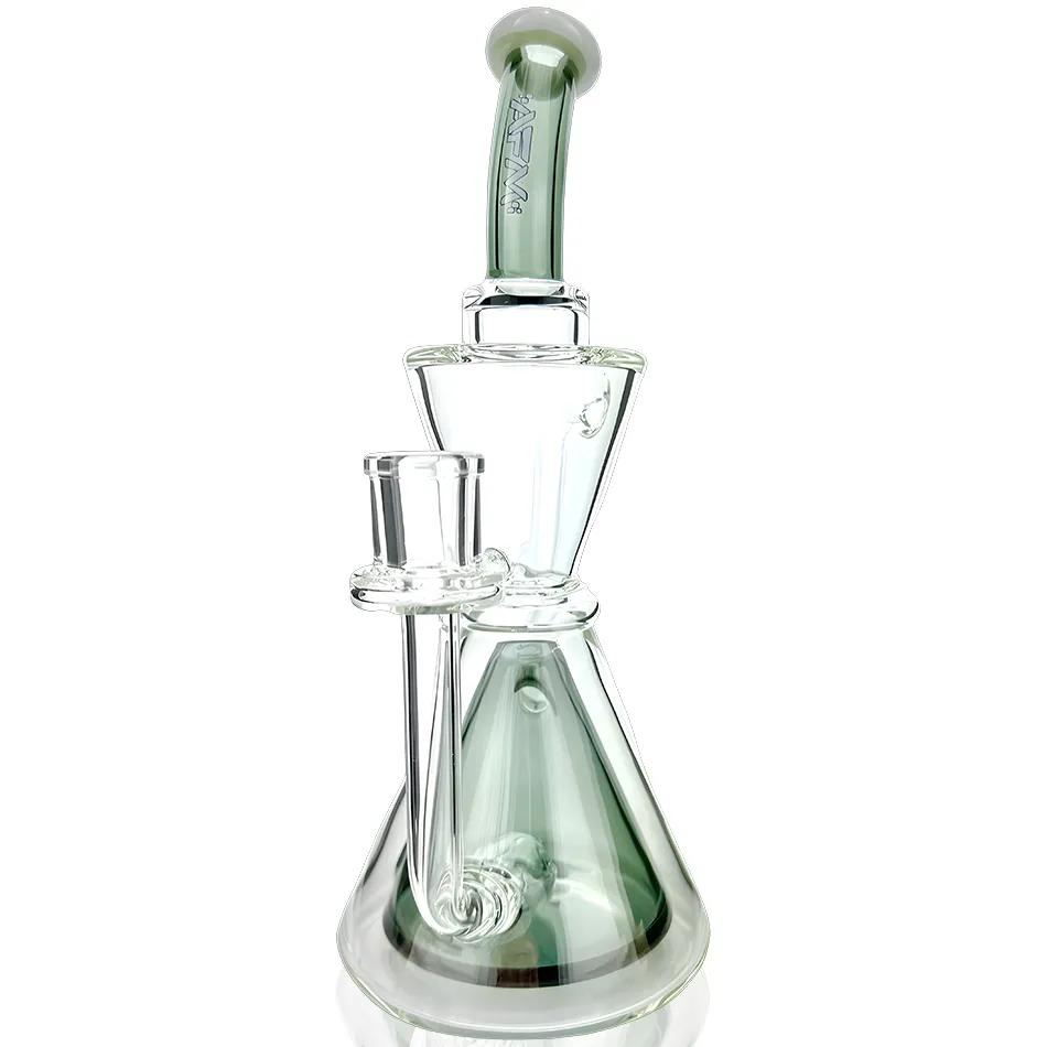 9" AFM Pyramid Perc Glass Recycler Dab Rig