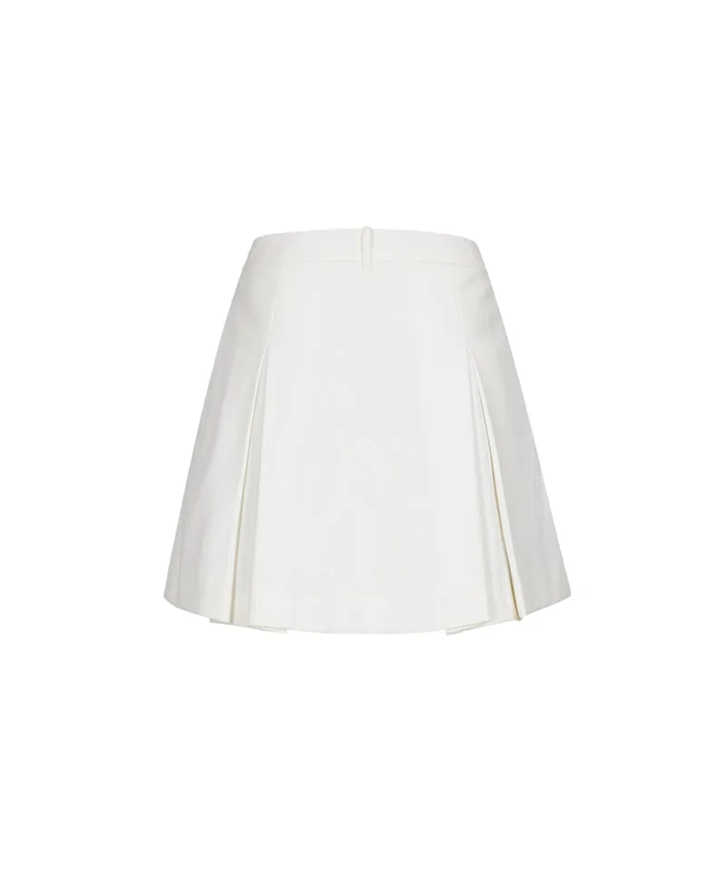 Anell Golf Clea Tuck Skirt - White