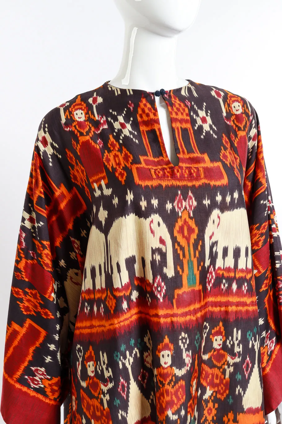 Apsara Elephant Print Caftan