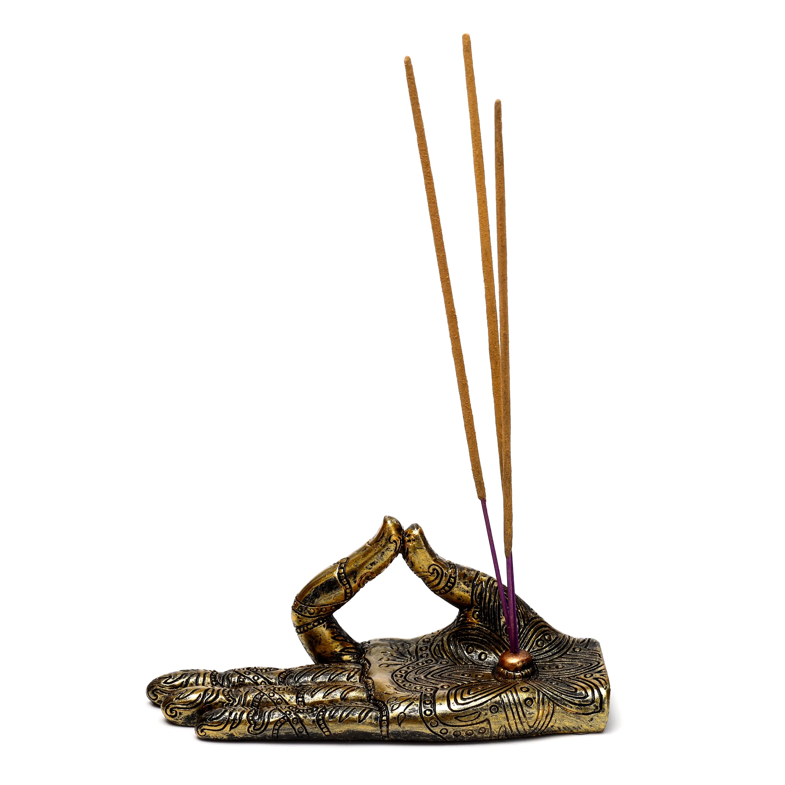 Ashcatcher Incense Stick Burner - Henna Buddha Hand