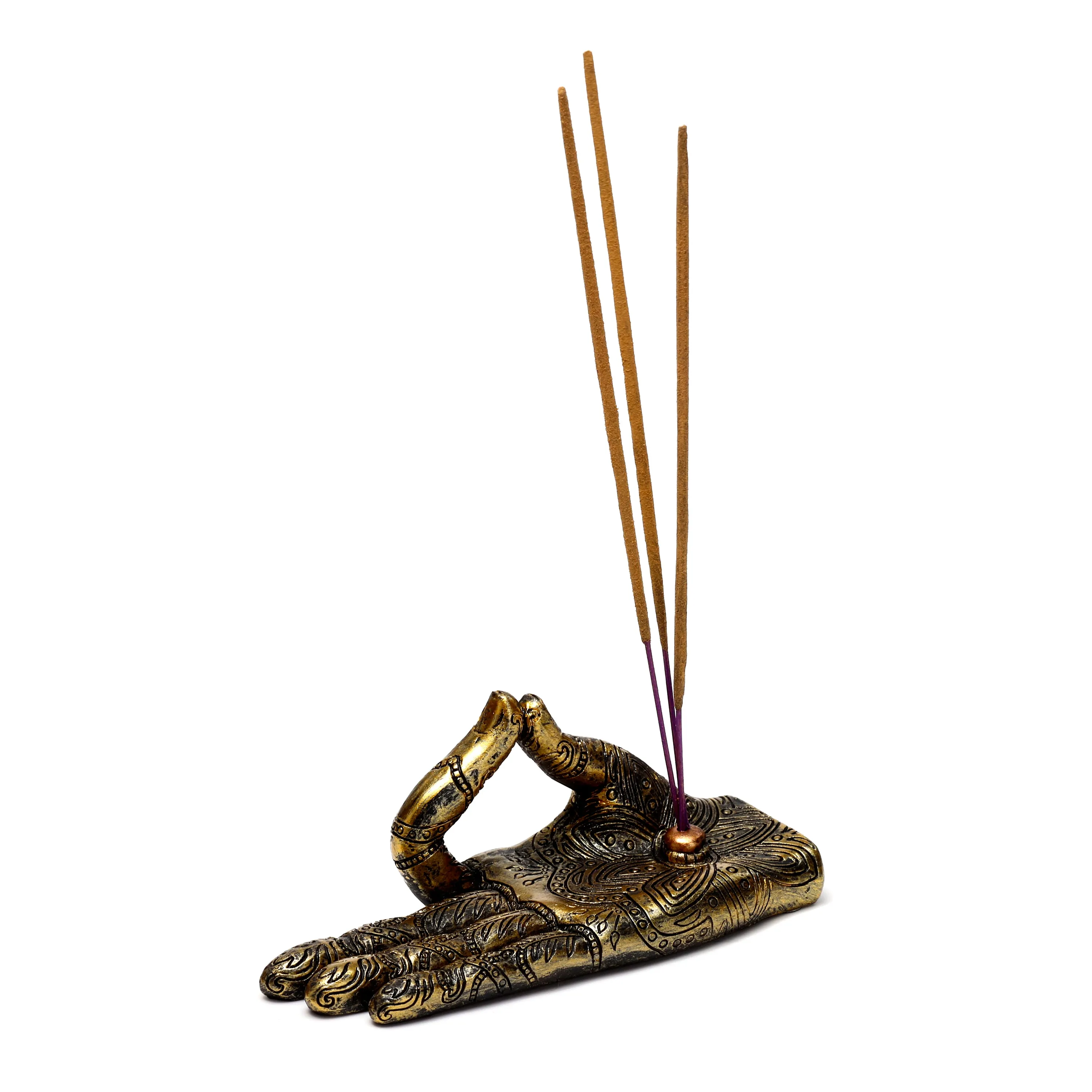 Ashcatcher Incense Stick Burner - Henna Buddha Hand