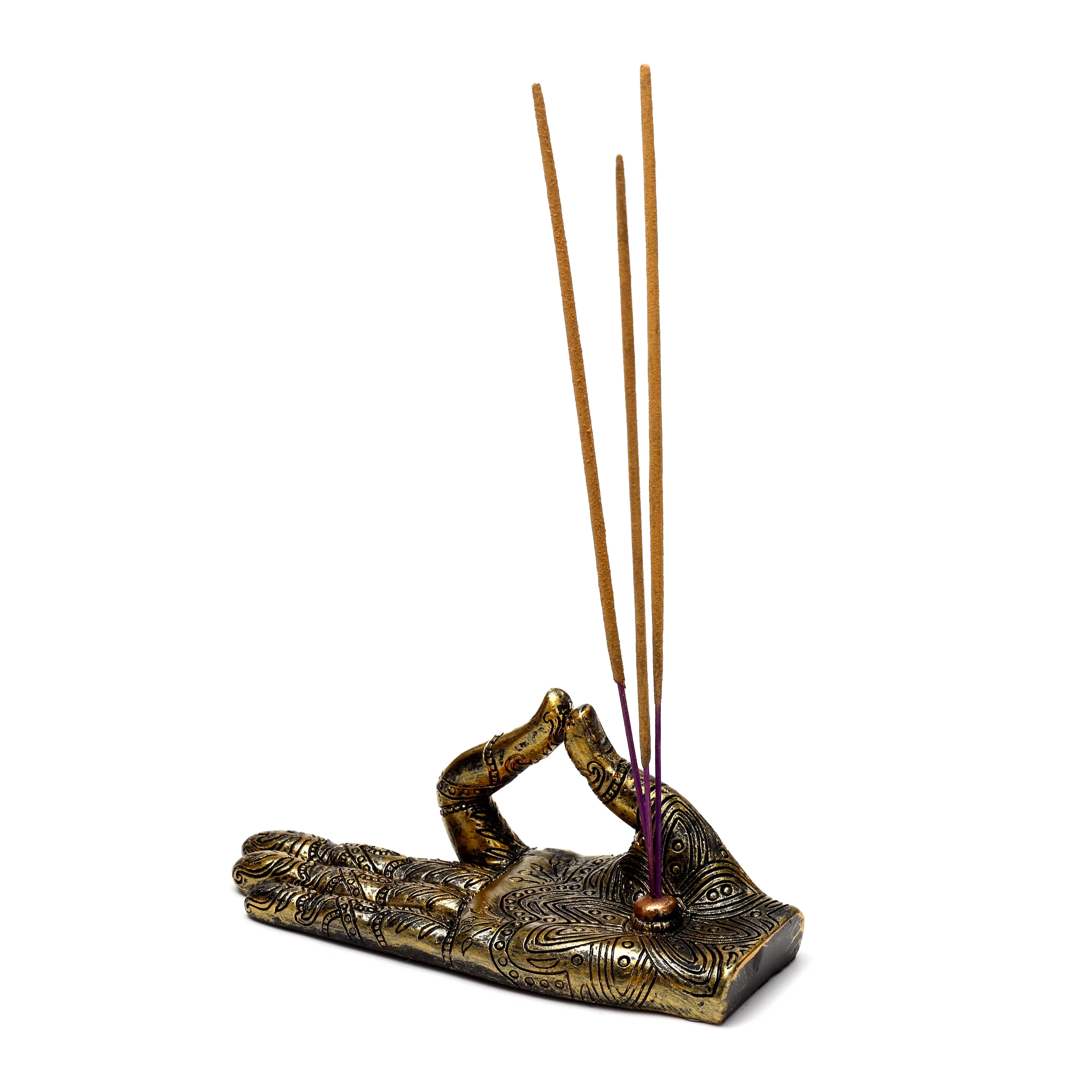 Ashcatcher Incense Stick Burner - Henna Buddha Hand