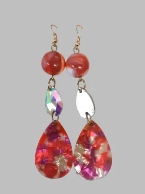 Ball Bling Teardrop Earrings