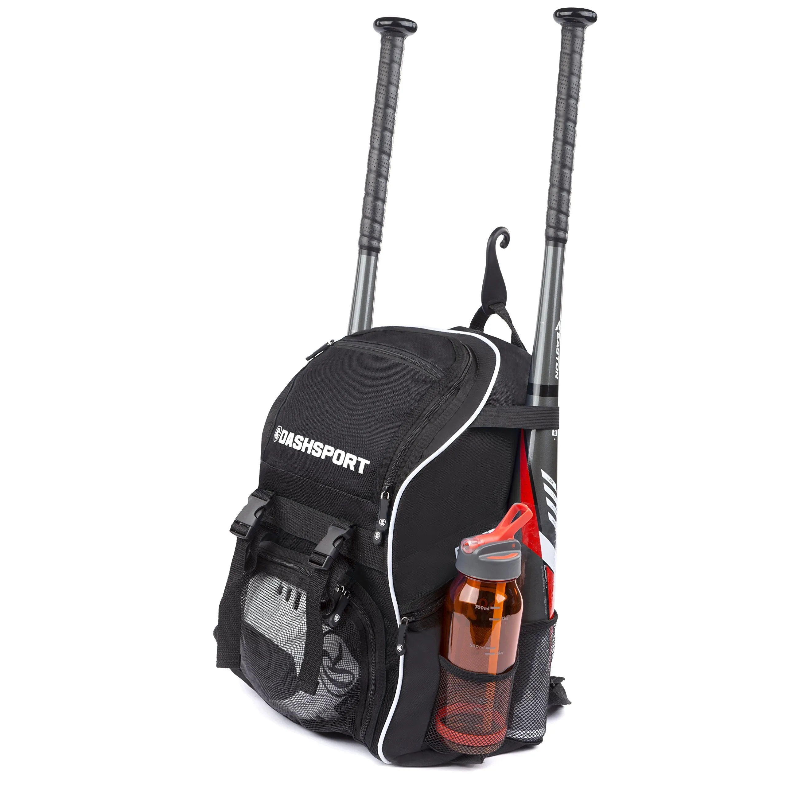 Baseball Bag Softball Backpack - DashSport Bat Bag | T-Ball Equipment and Softball Bag | Bat Pack (Black)