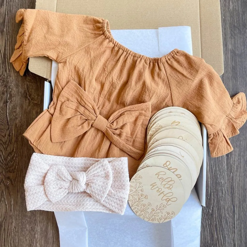 Bell-Sleeved Romper Gift Box