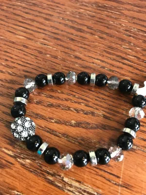 Black/Clear Ball Bracelet