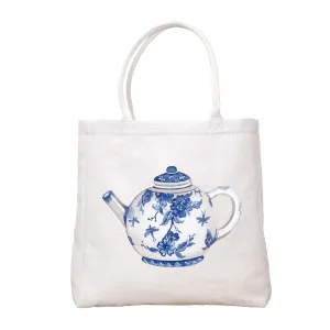 Blue And White Teapot Tote Bag
