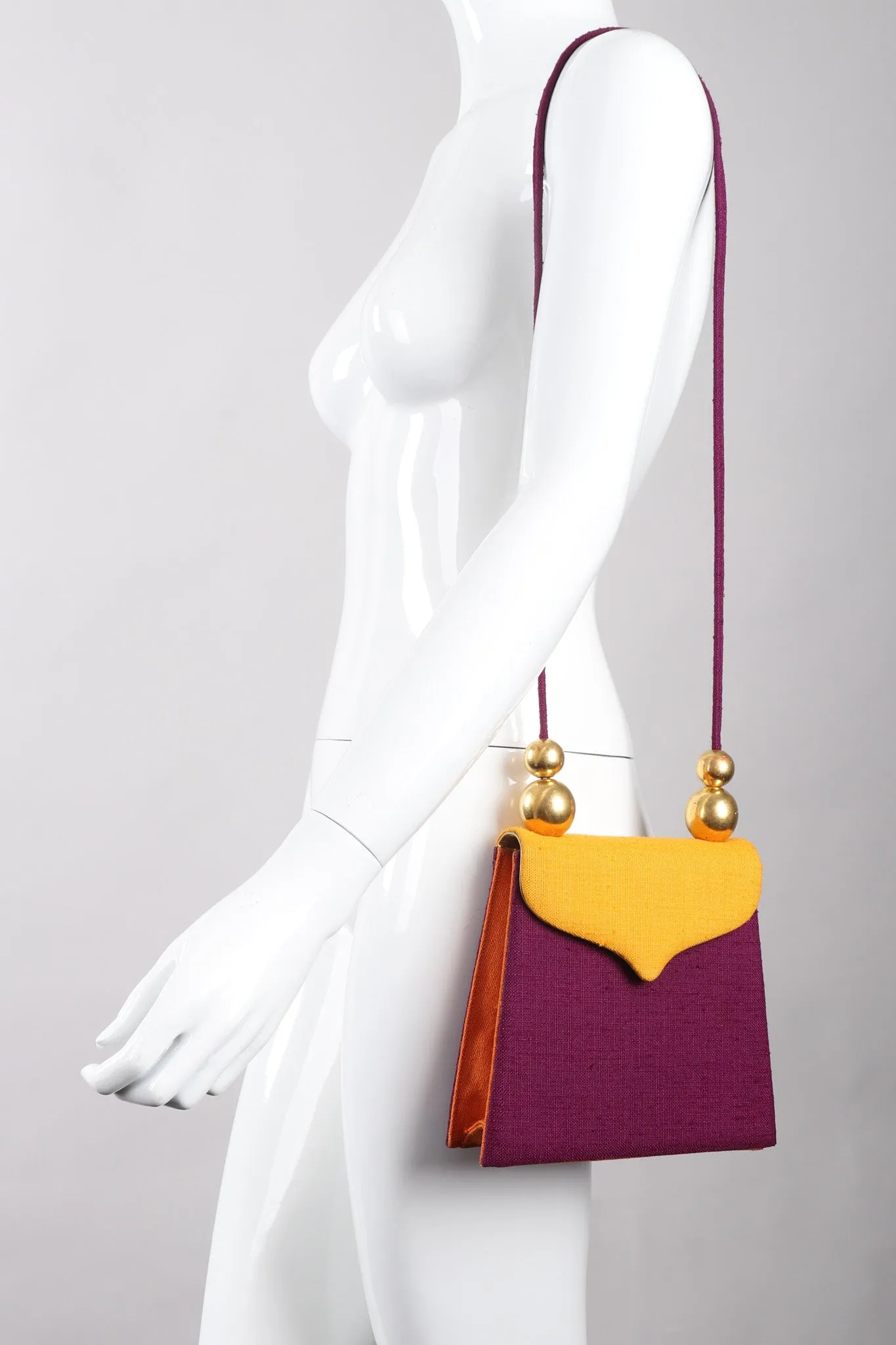 Color Block Fabric Bag