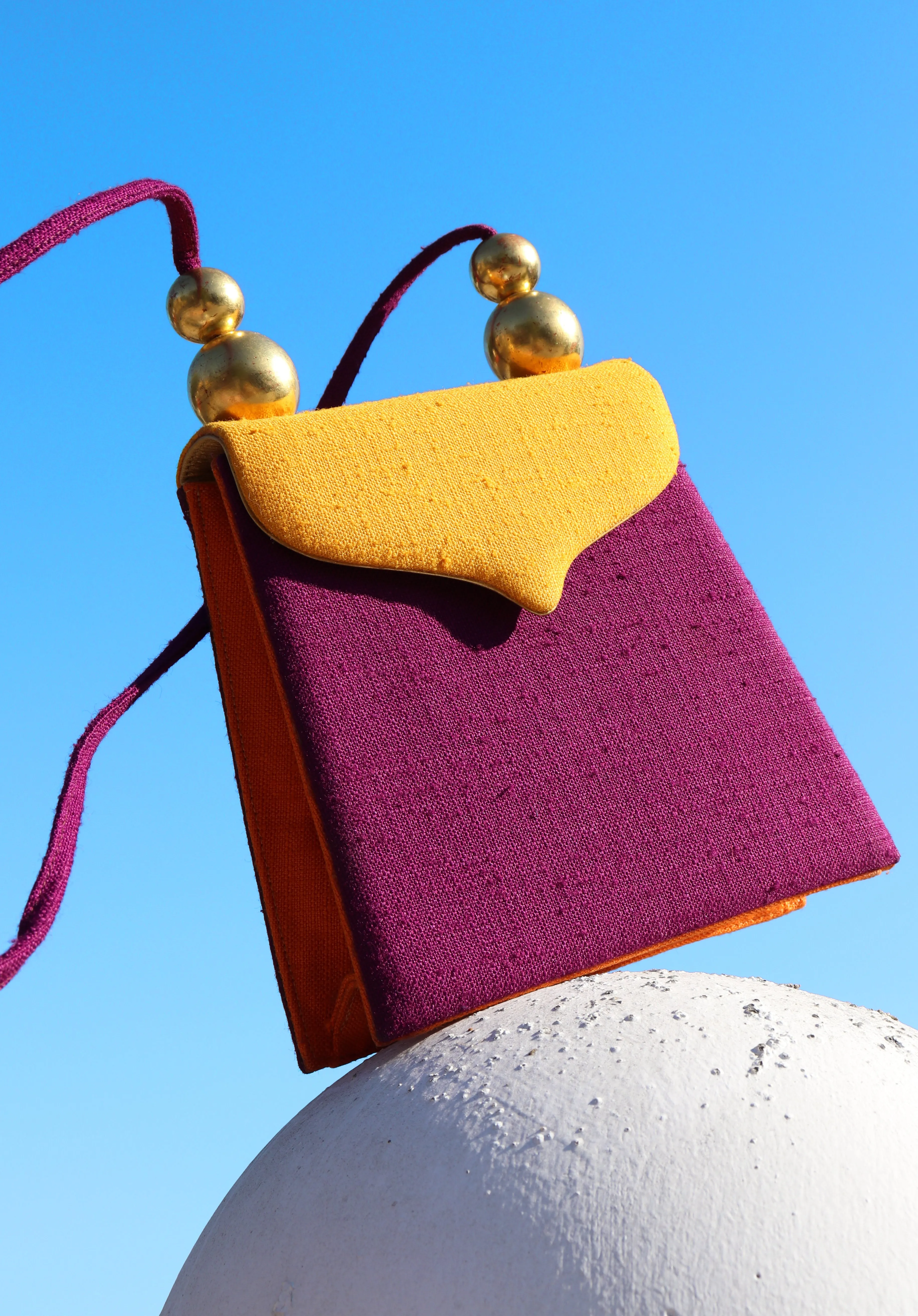 Color Block Fabric Bag