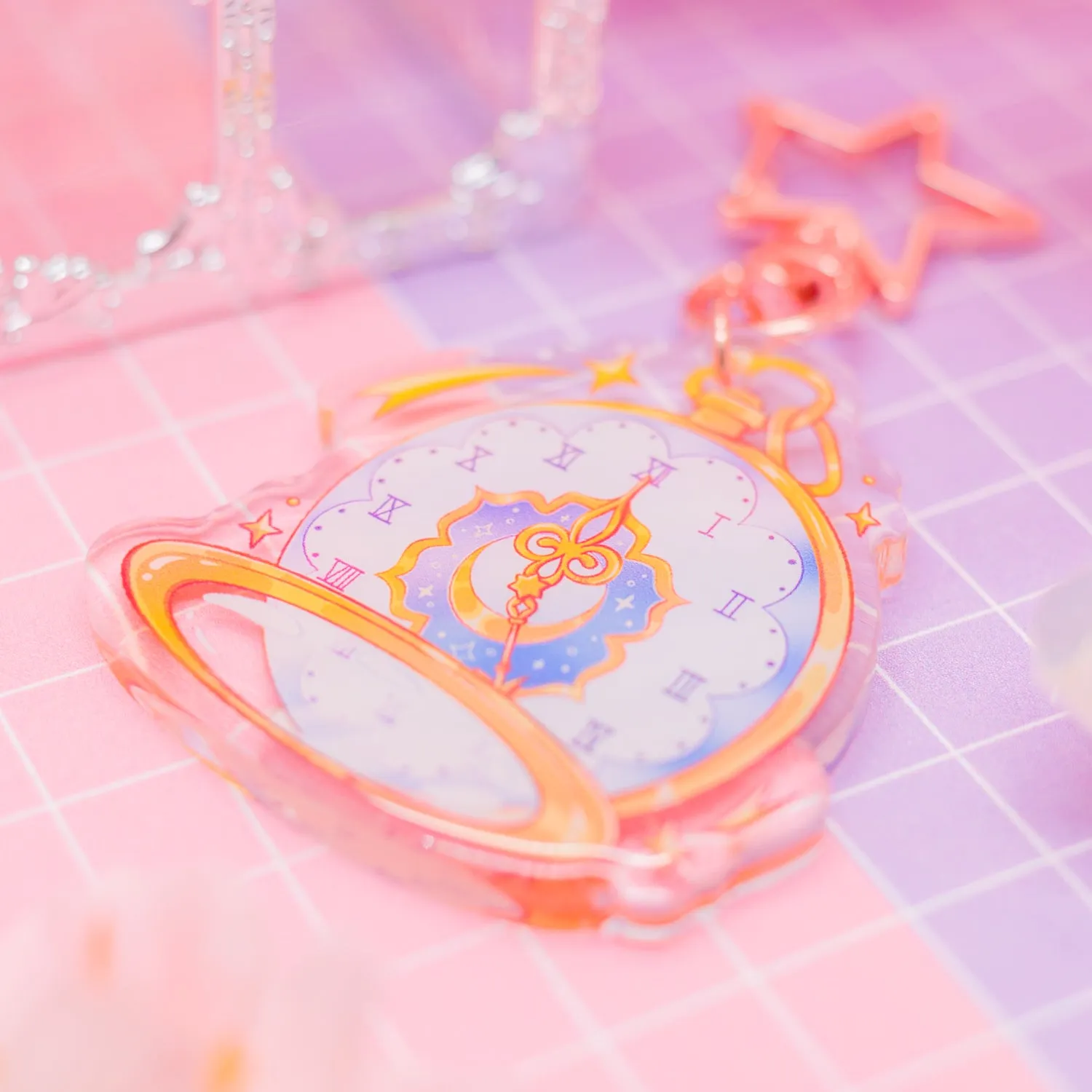 Cosmic Pocket Watch - acrylic charm / keychain