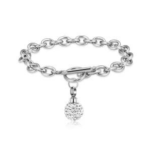 Crystal Sphere Cremation Bracelet