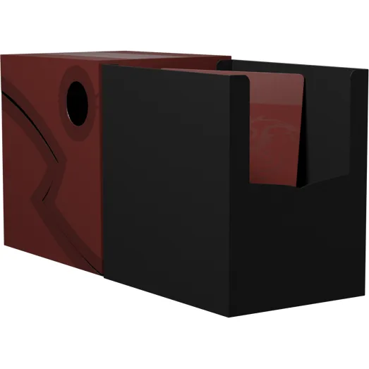 Double Shell Deck Box - Blood Red/Black