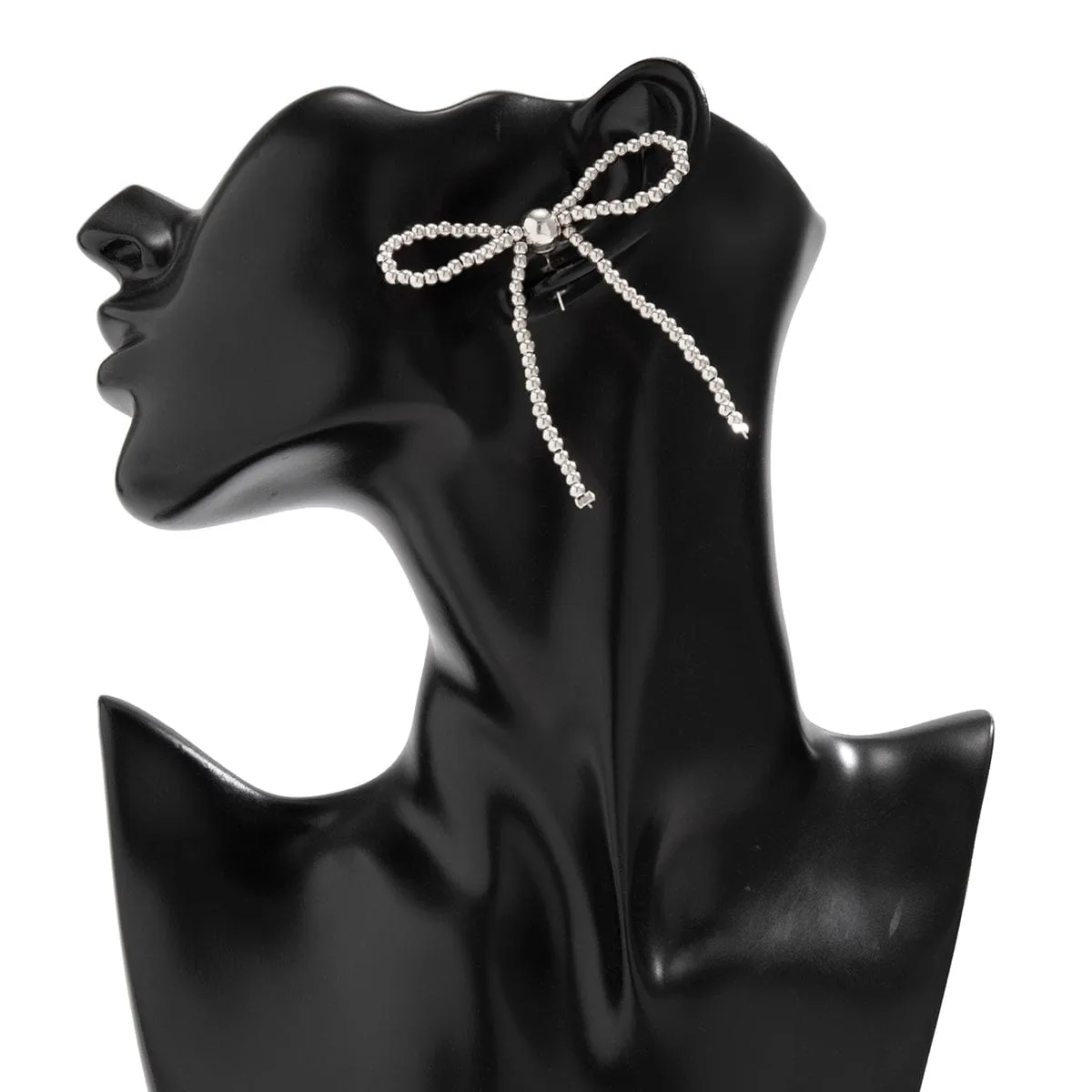 Elegant Gold Silver Plated Bowknot Earrings