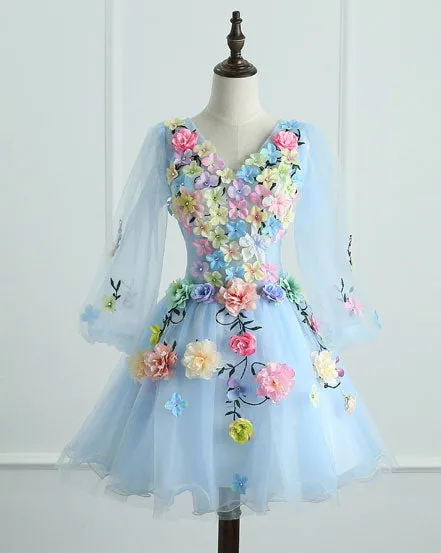 Elegant Short Colorful Prom Dress