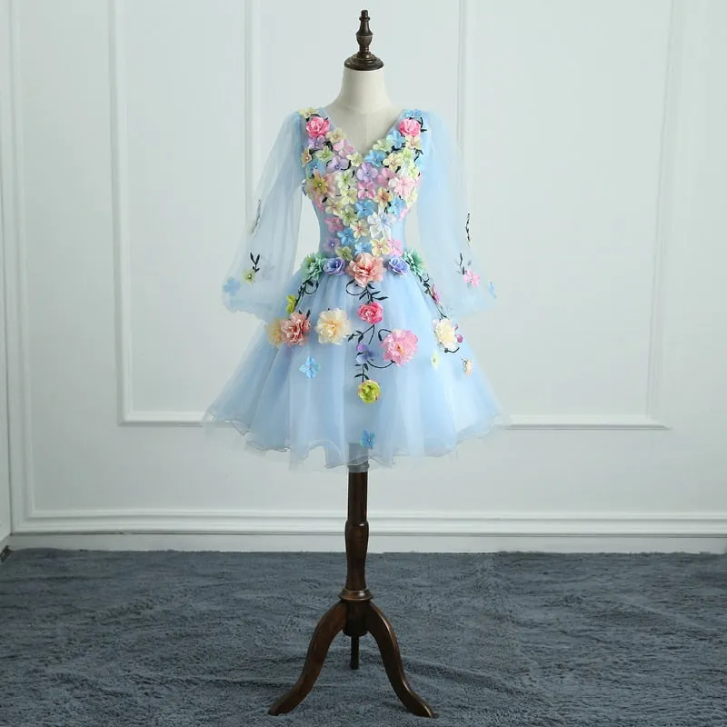 Elegant Short Colorful Prom Dress