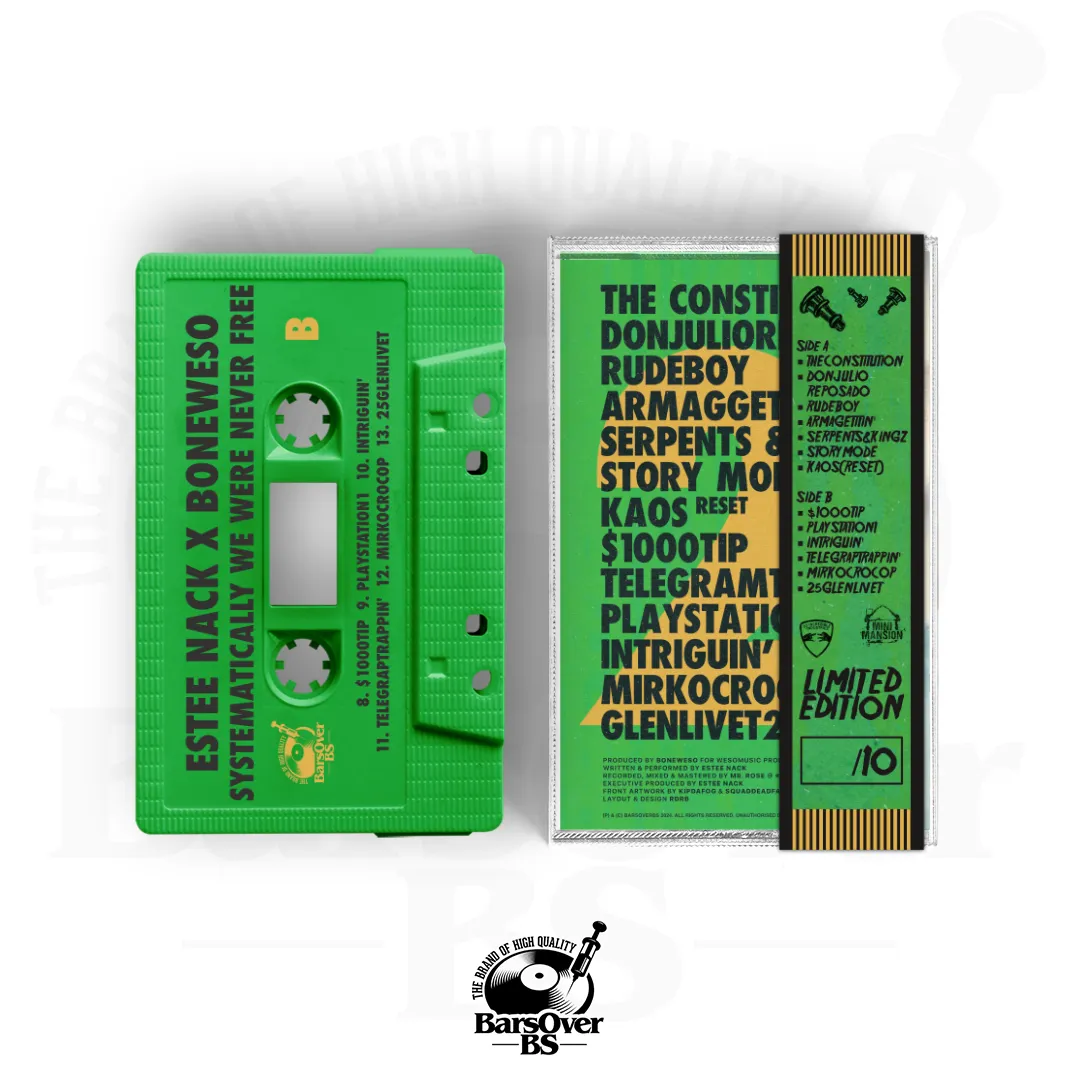 Estee Nack x Boneweso - Systematically We Were Never Free (Cassette Tape With Obi Strip) (SquatDeadFace x Kipdafog Alt Artwork)