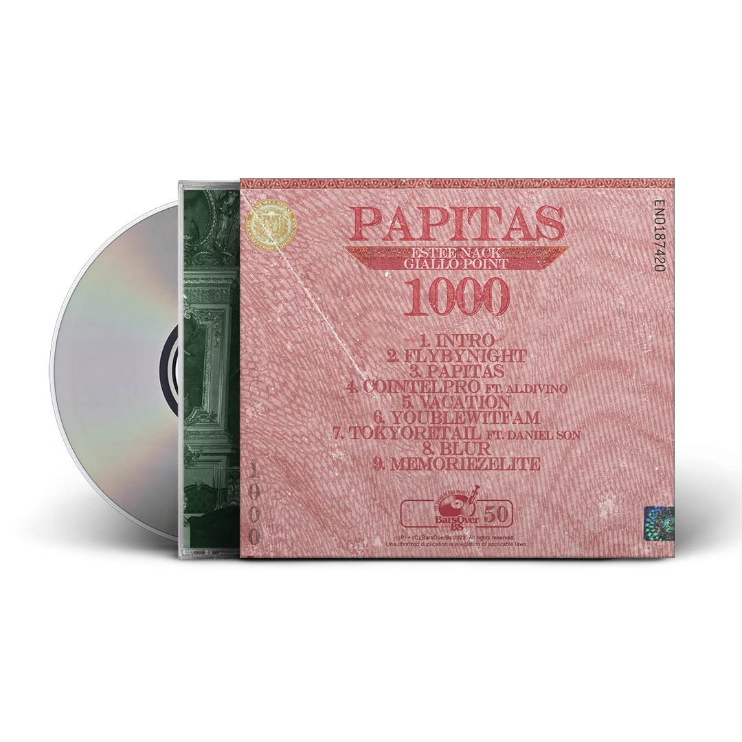 Estee Nack x Giallo Point - Papitas (Jewel Case CD With OG Artwork O-Card) (Glass Mastered CD)