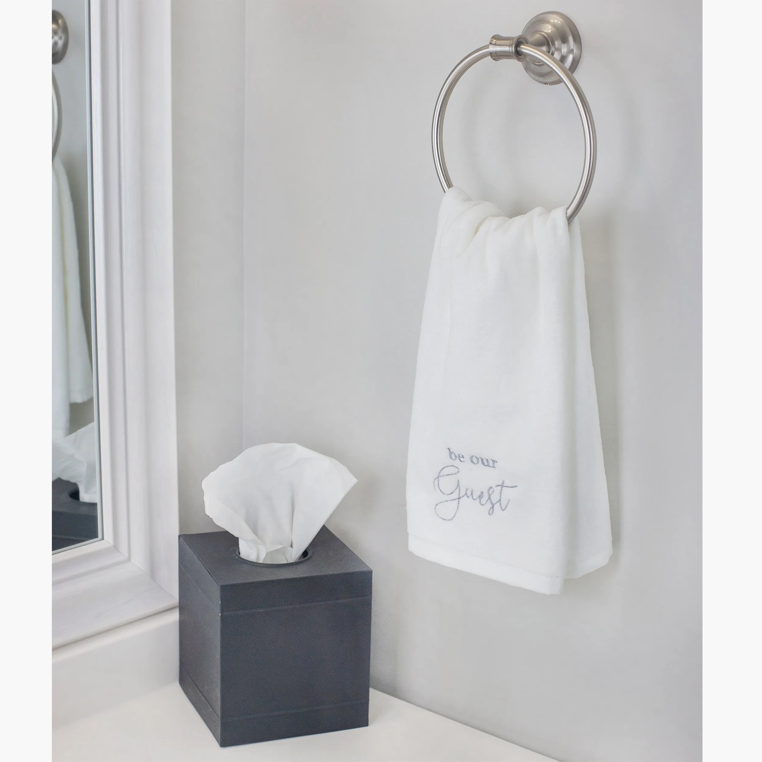 Galvanized Tissue Box Cover (Dark Gray, Case of 18)