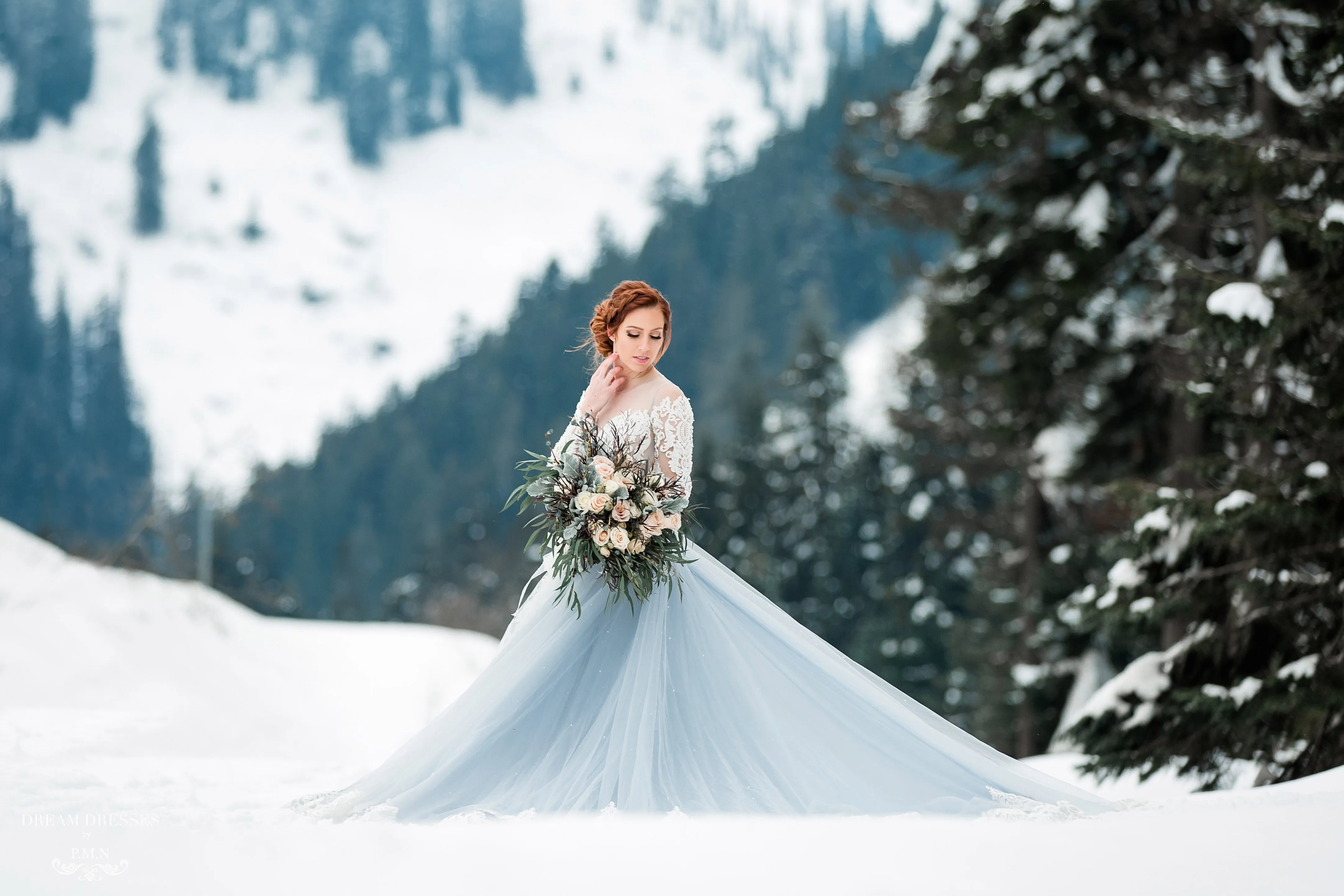 Haute Couture Blue Wedding Gown (#Alsatia)