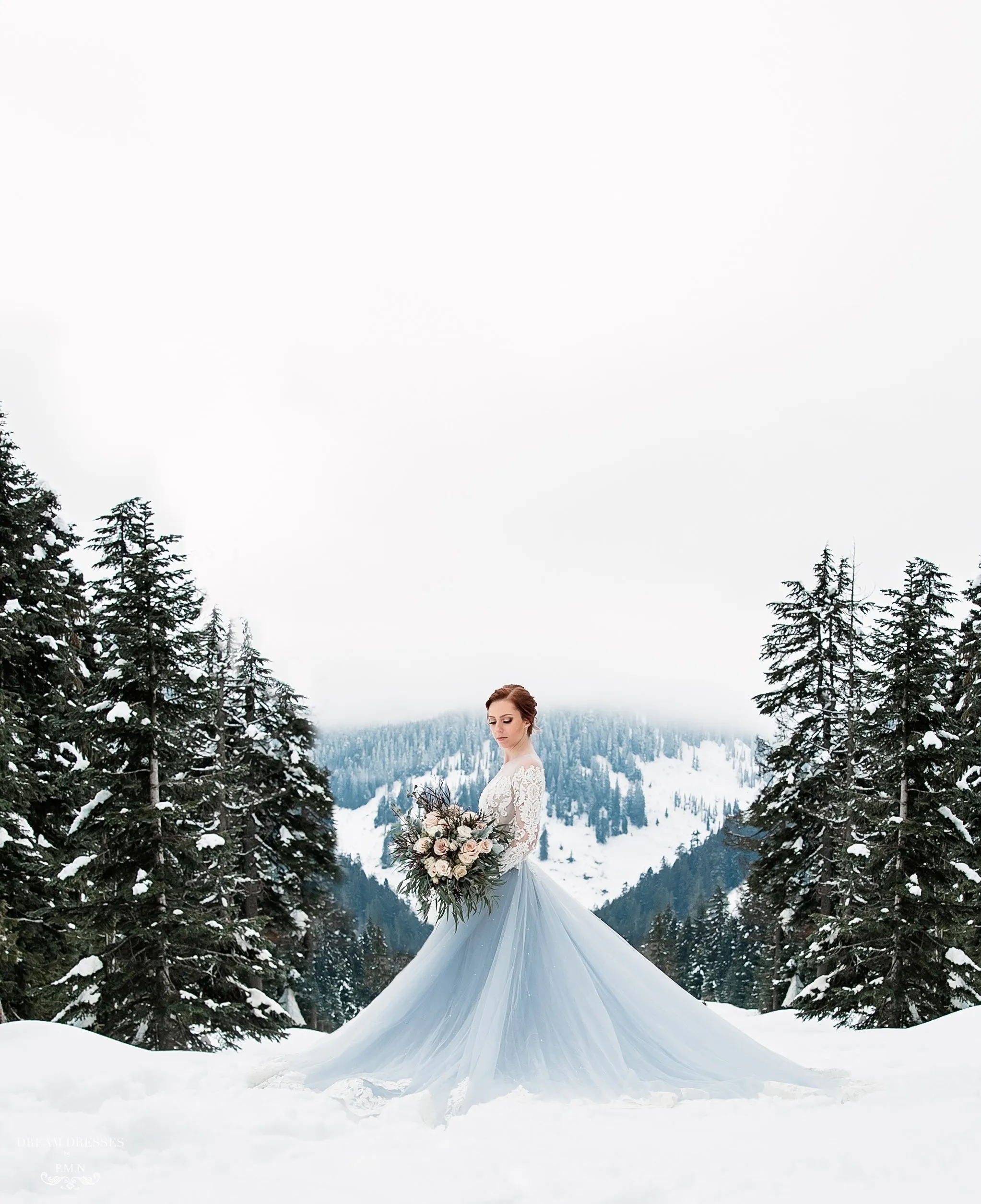 Haute Couture Blue Wedding Gown (#Alsatia)