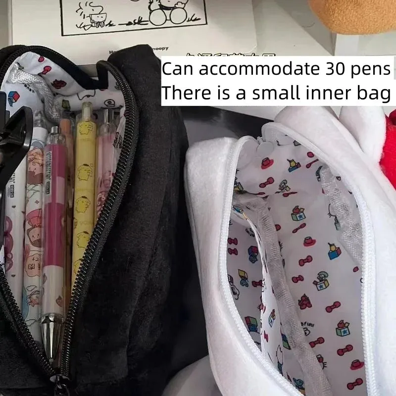 Hello Kitty Plush Pencil Case Cute  Roomy
