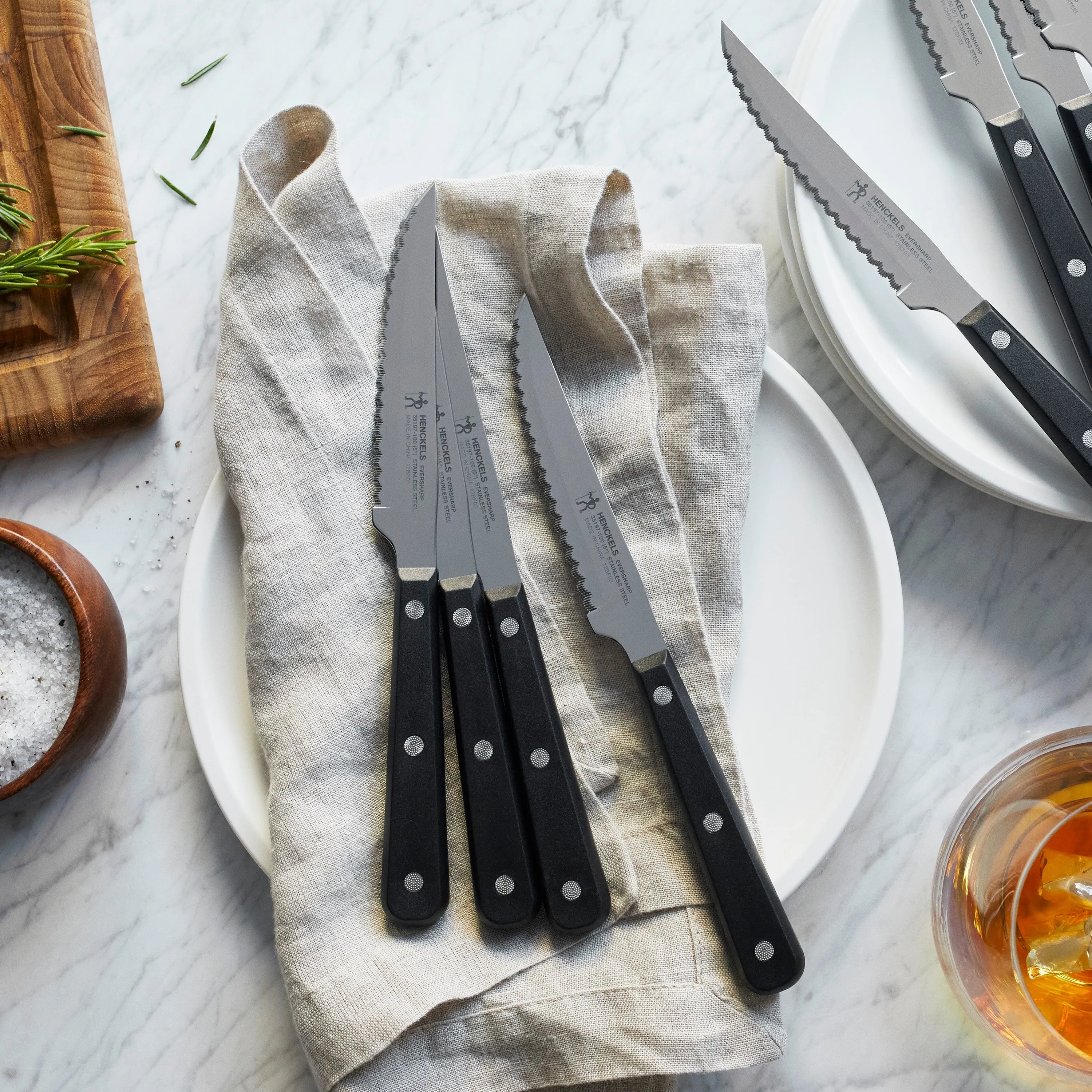 HENCKELS Razor-Sharp Steak Knife Set of 8, German Engineered by 100  Years - Stainless Steel - 8-pc