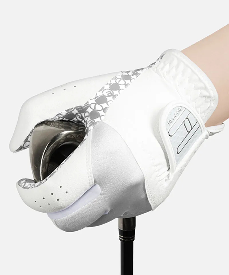 HENZZLE Golf Women's Handle Golf Gloves(Both) - White