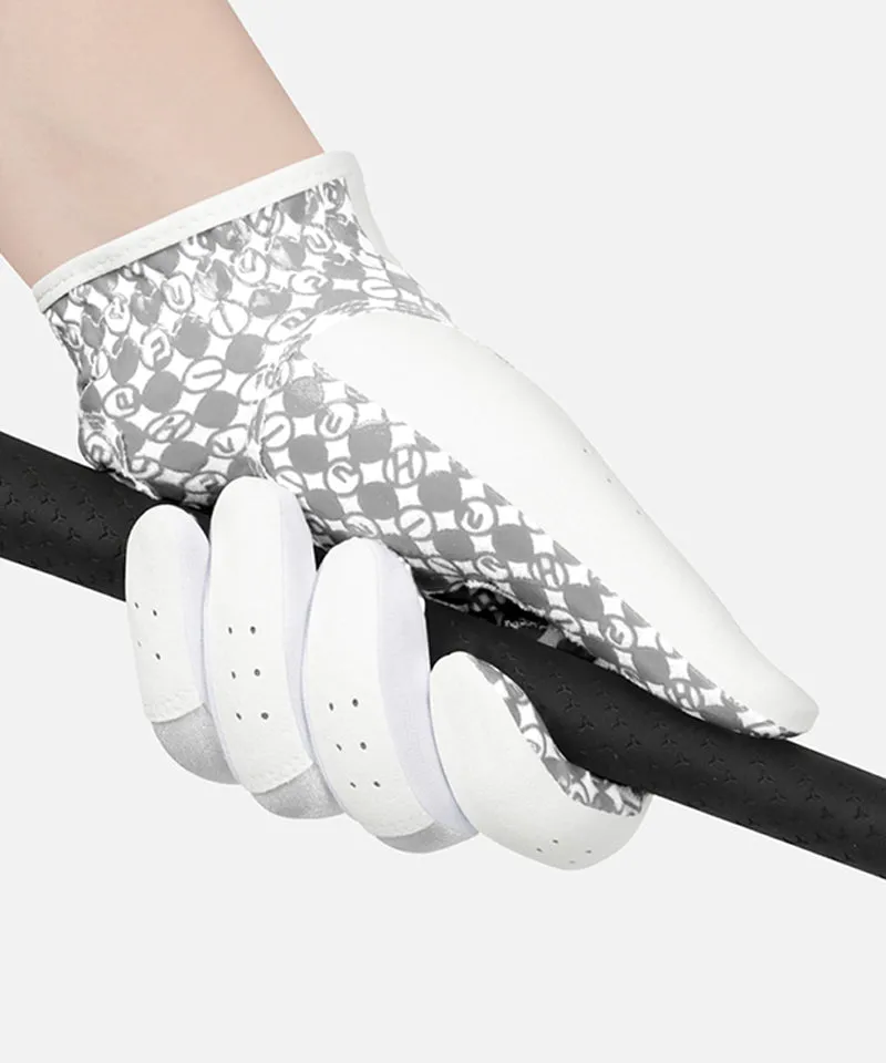 HENZZLE Golf Women's Handle Golf Gloves(Both) - White