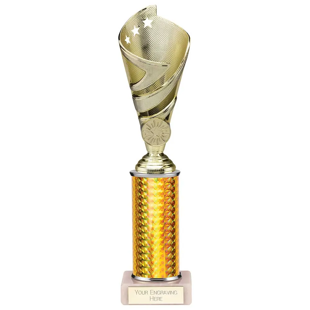 Hurricane Multisport Plastic Tube Trophy Cup - Gold