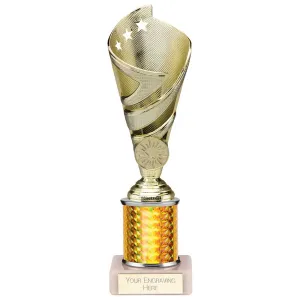 Hurricane Multisport Plastic Tube Trophy Cup - Gold
