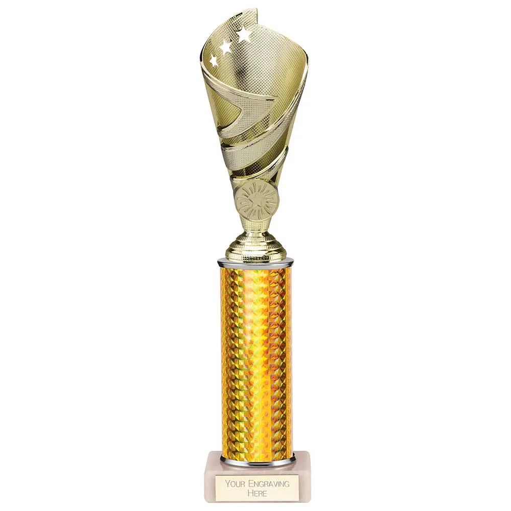 Hurricane Multisport Plastic Tube Trophy Cup - Gold