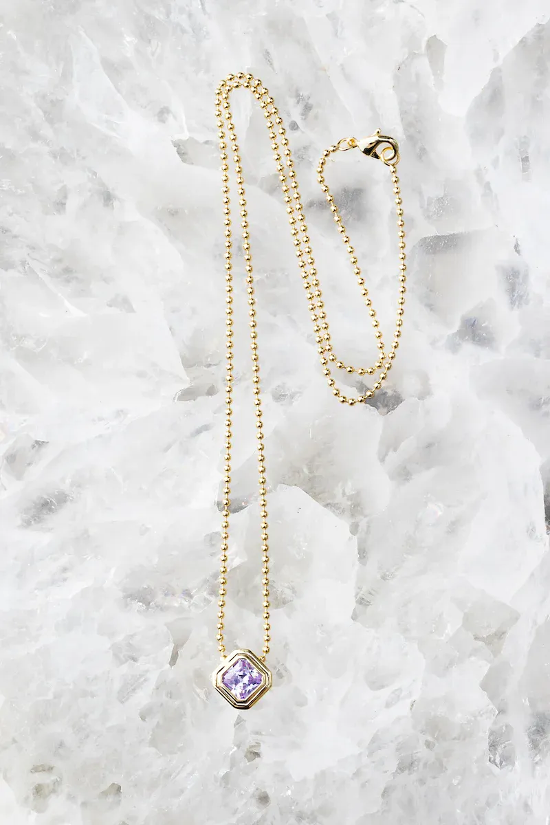 ICON NECKLACE IN AMETHYST
