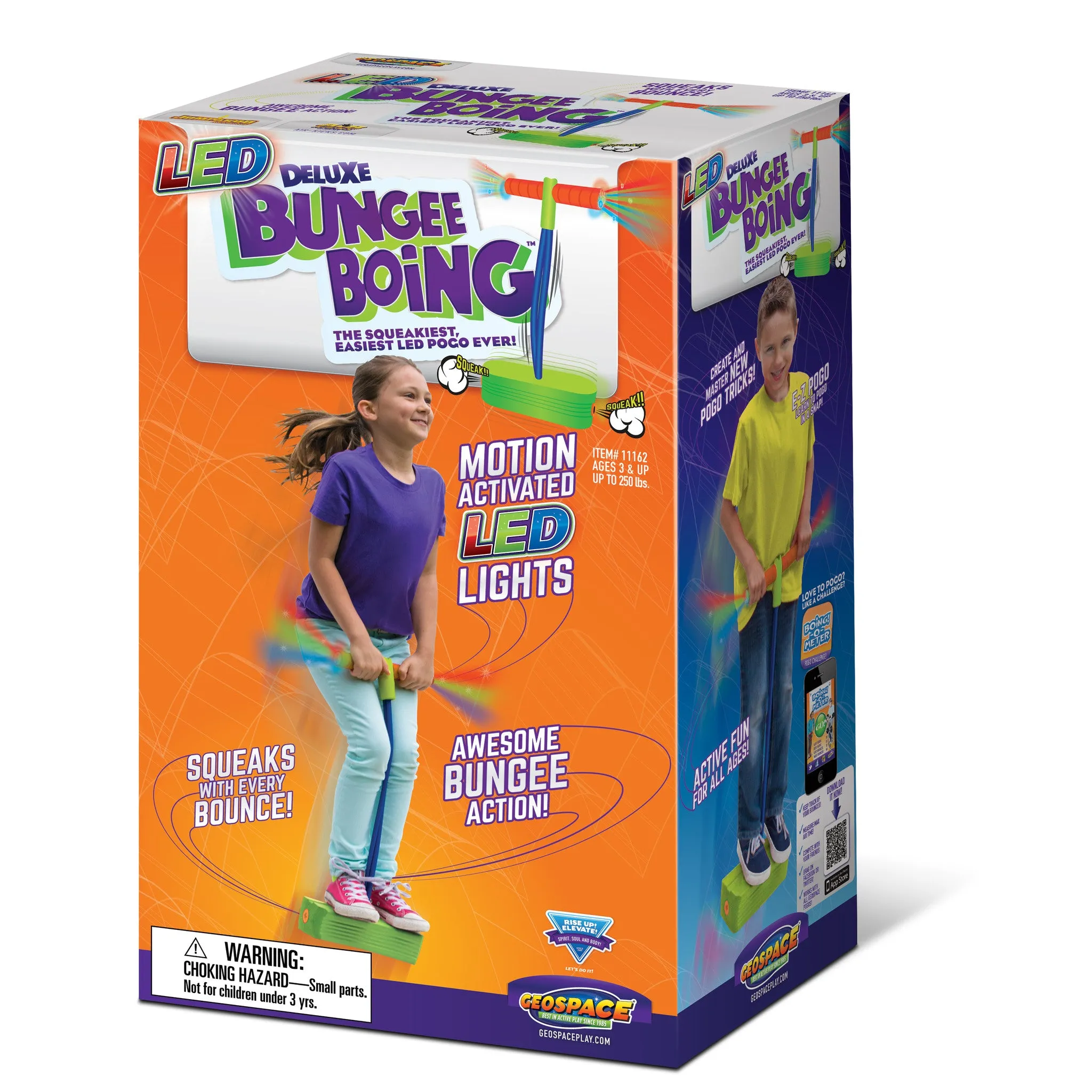 Jumparoo LED Deluxe Bungee Boing Jump & Squeak Pogo for Kids 3 