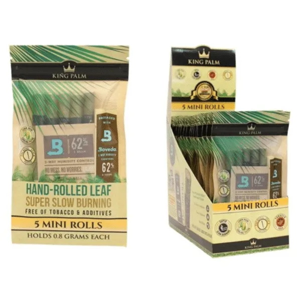 King Palm Mini Size 5 Pack - Various Flavors - (15 Count Display)
