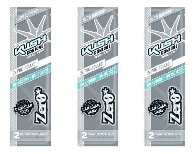 Kush Conical Pre-Rolled Wraps Zero