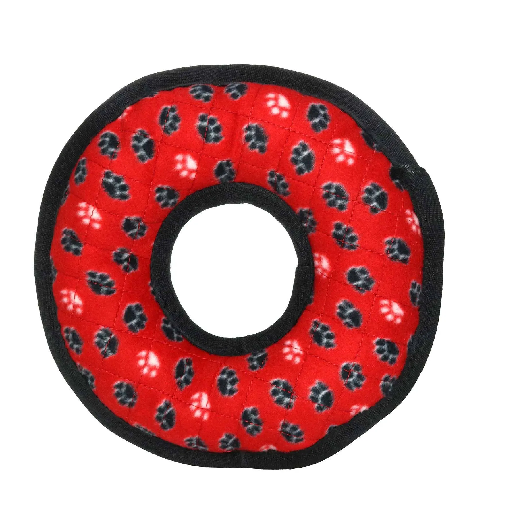 Large Tuffy Ultimate Ring - Red Paw, Durable, Squeaky Dog Toy