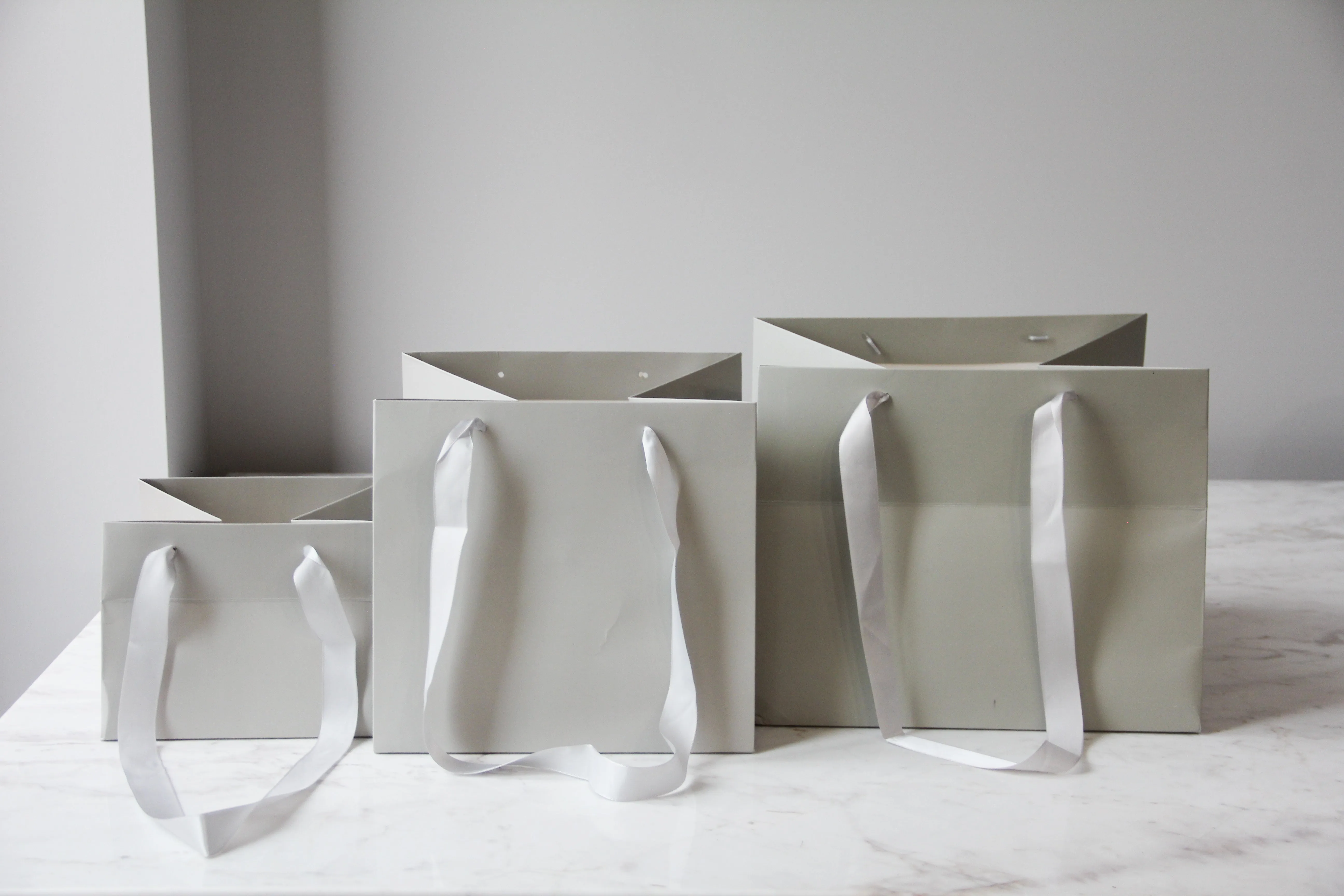 Luxury Flower/gift  Bag With Silk Ribbon Handle