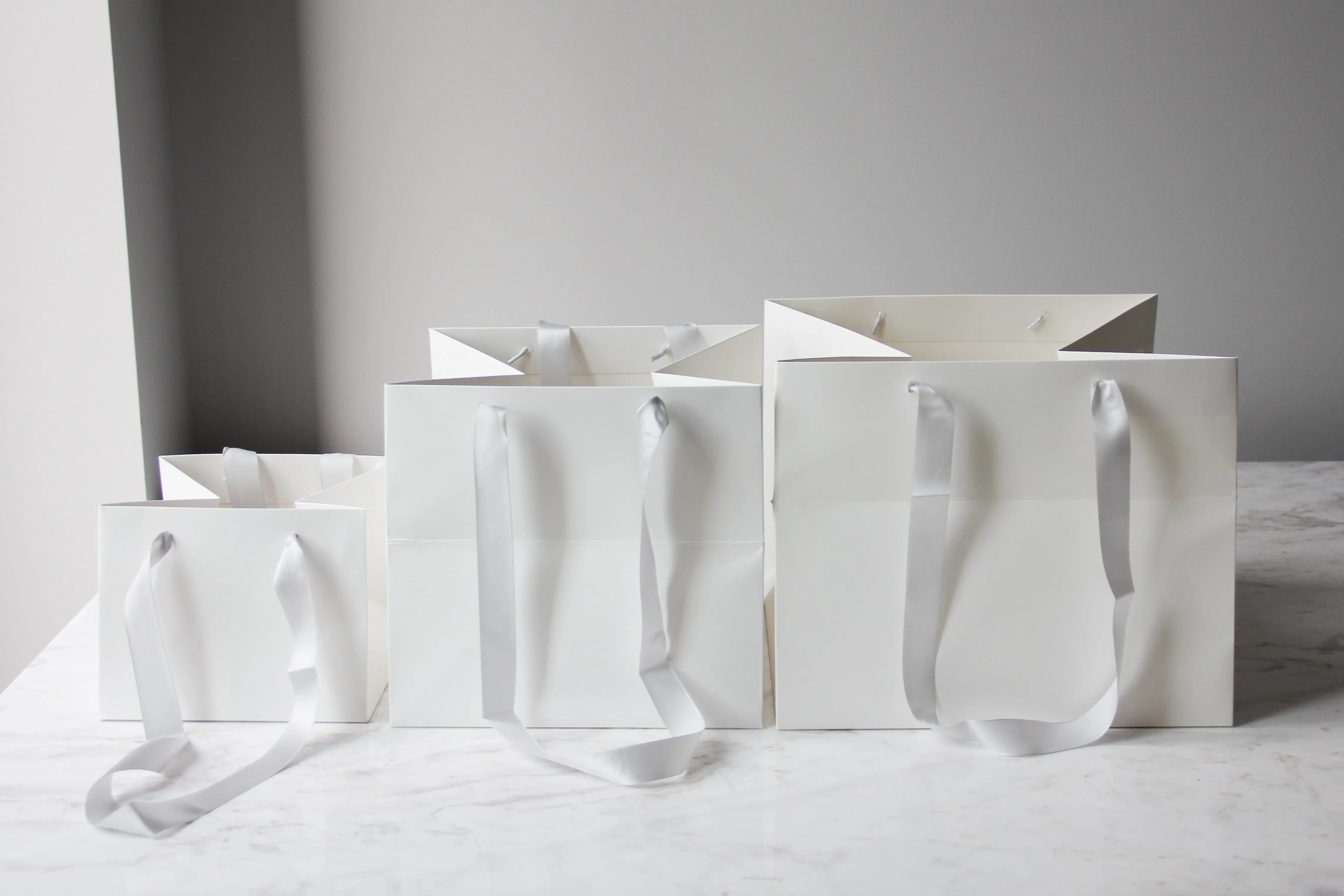 Luxury Flower/gift  Bag With Silk Ribbon Handle