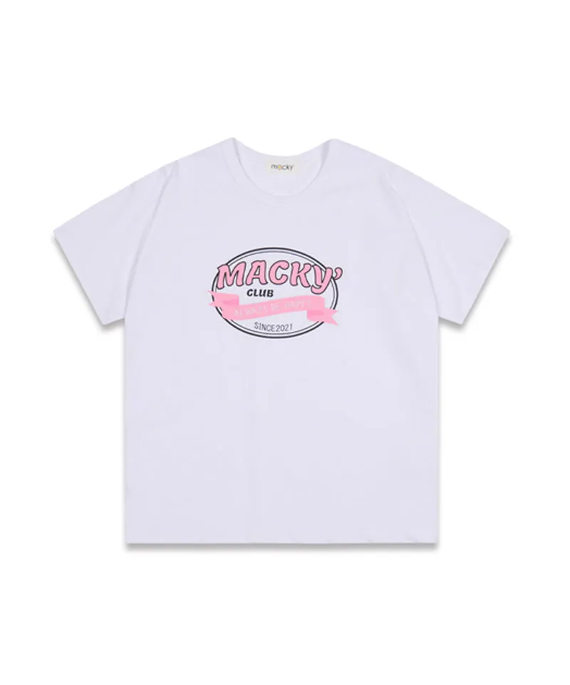 MACKY Golf: Around T-Shirt - White-Pink