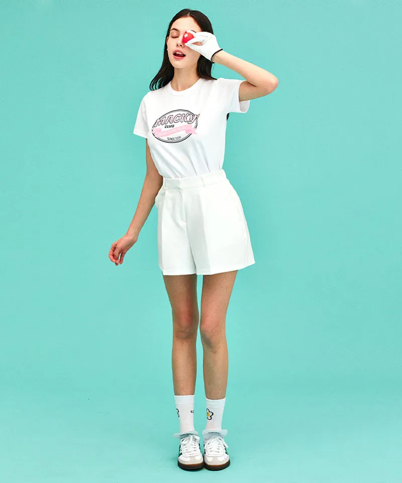 MACKY Golf: Around T-Shirt - White-Pink