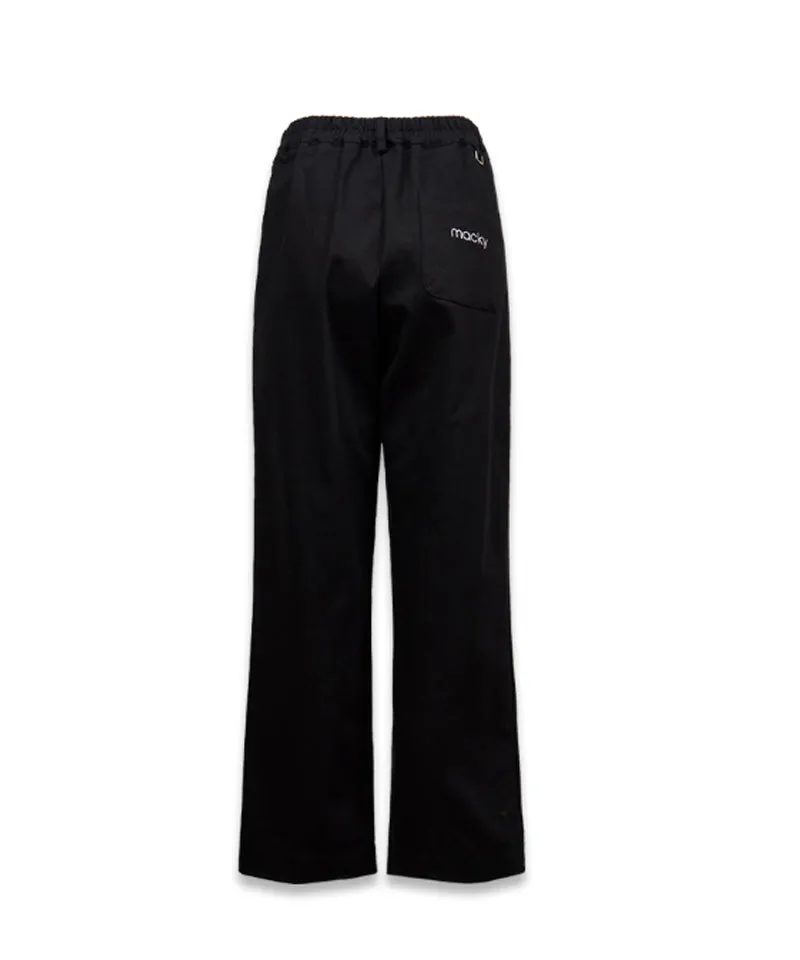 MACKY Golf: Wide Cotton Pants - Black